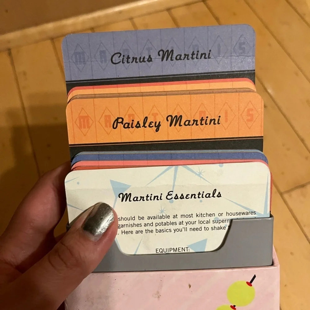 Martini Recipe Card Deck Cocktail Recipes